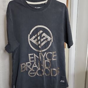Enyce Black Tee with Gold Logo Men's Size XL
